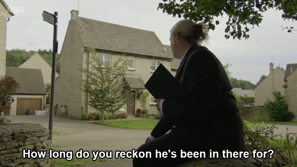 This Country S01E04 meme — “How long do you reckon he's been in there for?”