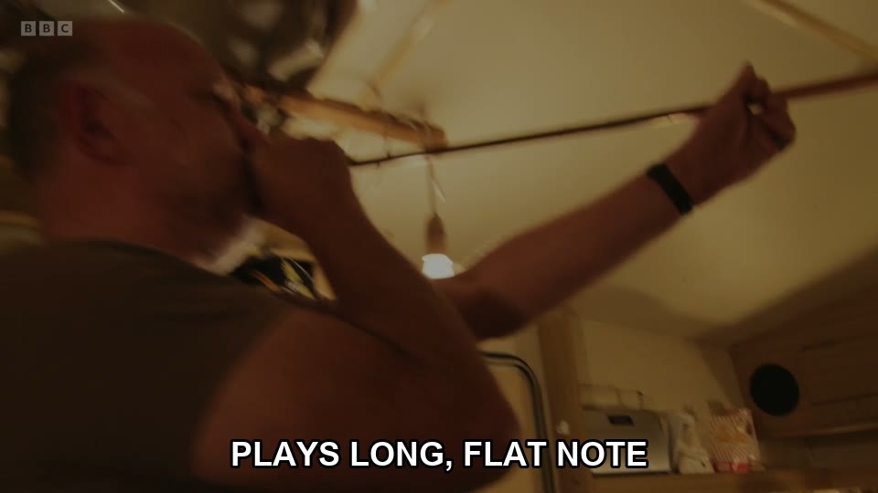 This Country S01E05 meme — “PLAYS LONG, FLAT NOTE”