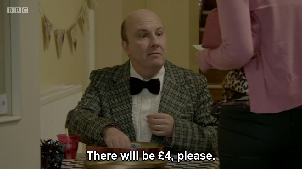 This Country S02E01 meme — “There will be £4, please.”