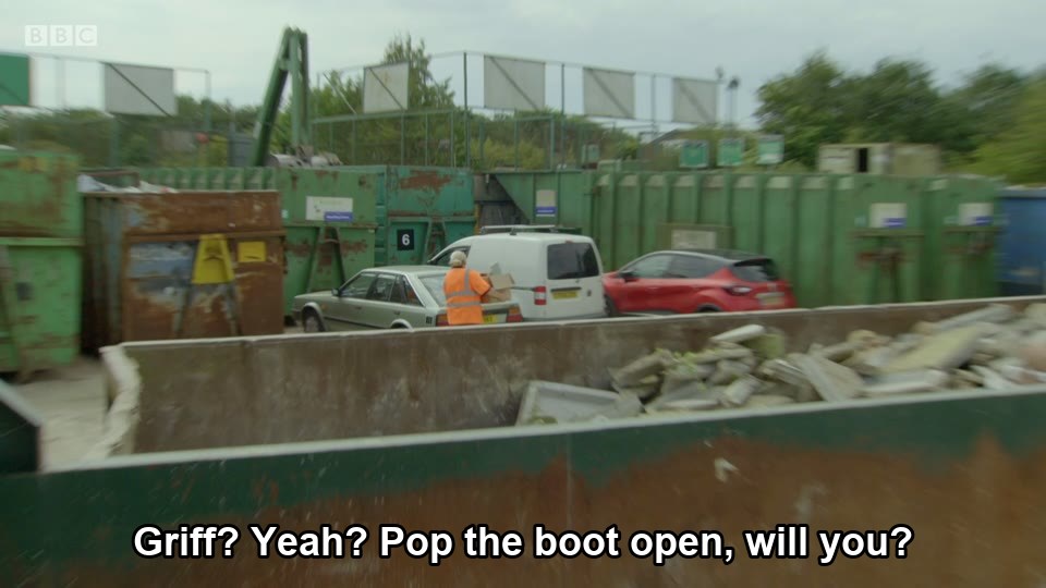 This Country S03E01 meme — “Griff? Yeah? Pop the boot open, will you?”