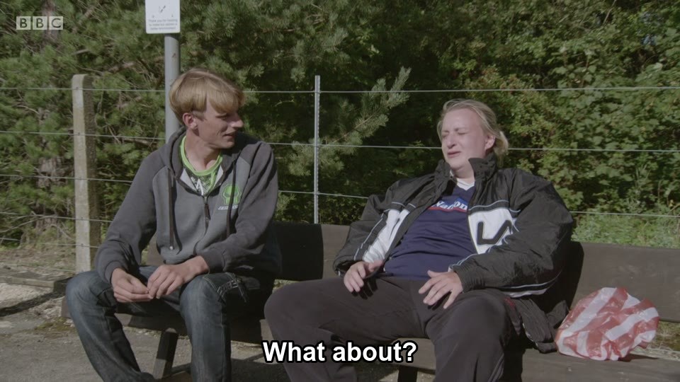This Country S03E05 meme — “What about?”